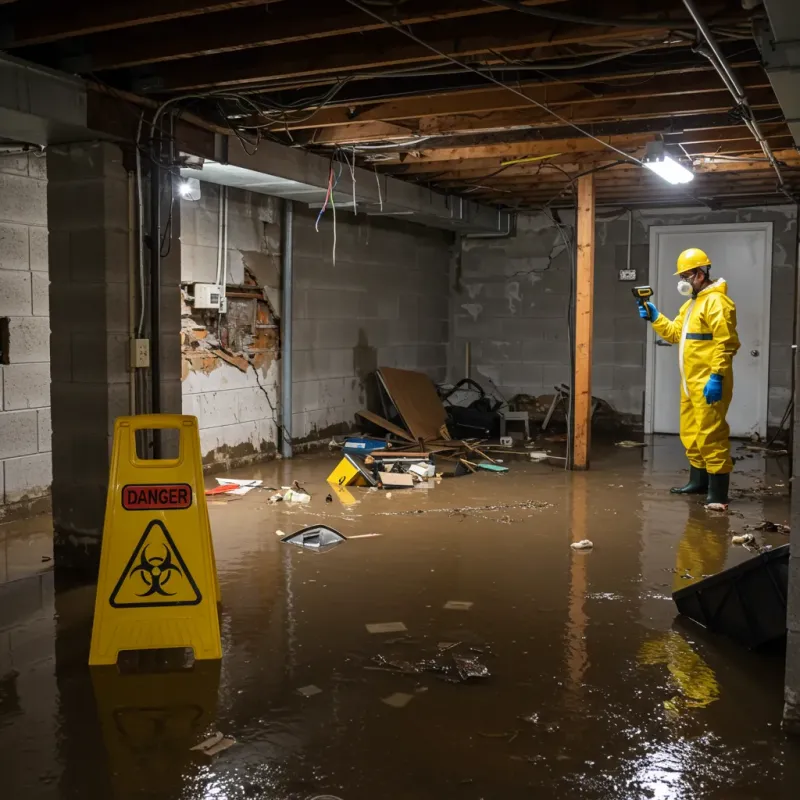 Flooded Basement Electrical Hazard in Arab, AL Property